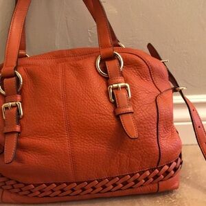 Michael Kors Burnt Orange Leather Shoulder Bag
